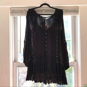 Free People lace black dress